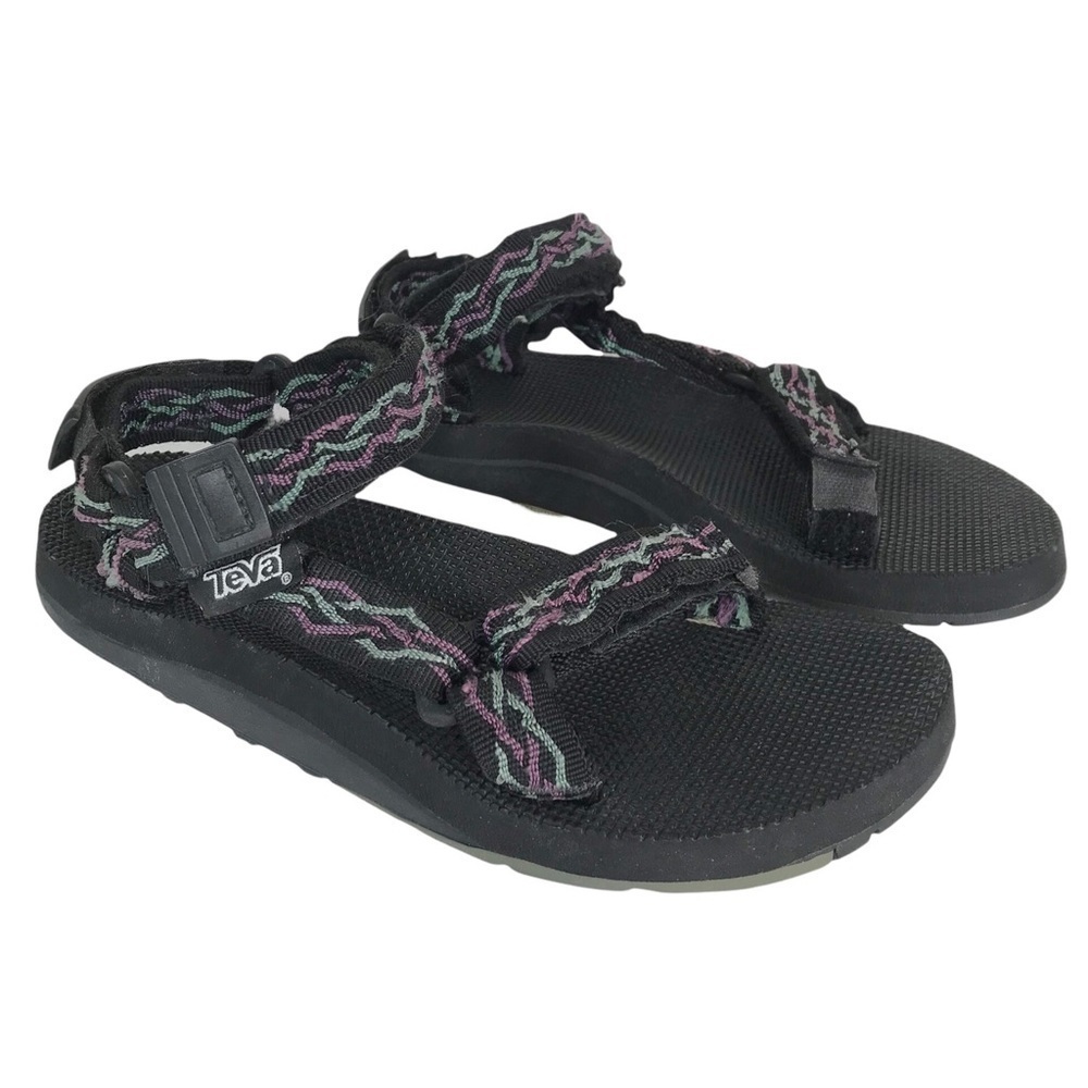 TEVA Original Purple Green Black Sandals SIZE W 7